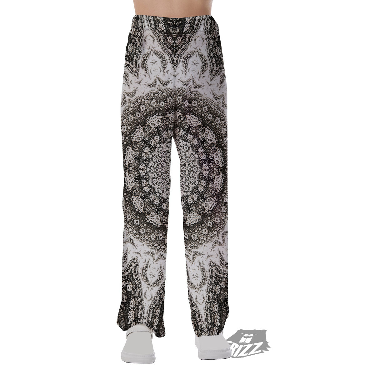 Kaleidoscope White Print Pajama Pants-grizzshop