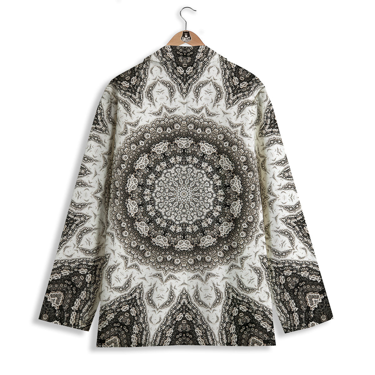 Kaleidoscope White Print Women's Blazer-grizzshop