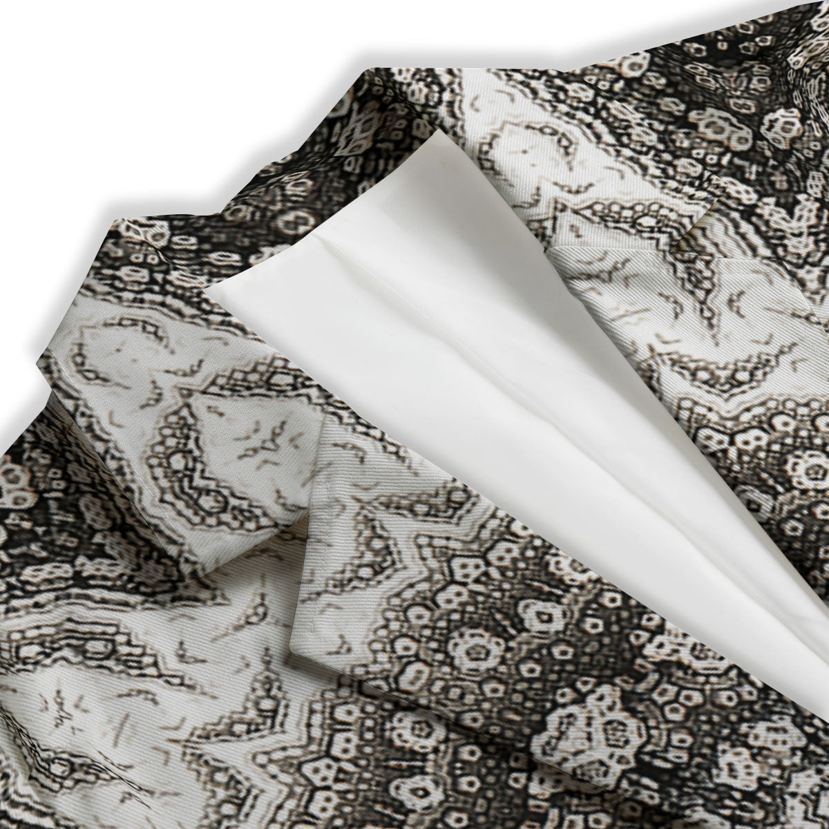 Kaleidoscope White Print Women's Blazer-grizzshop