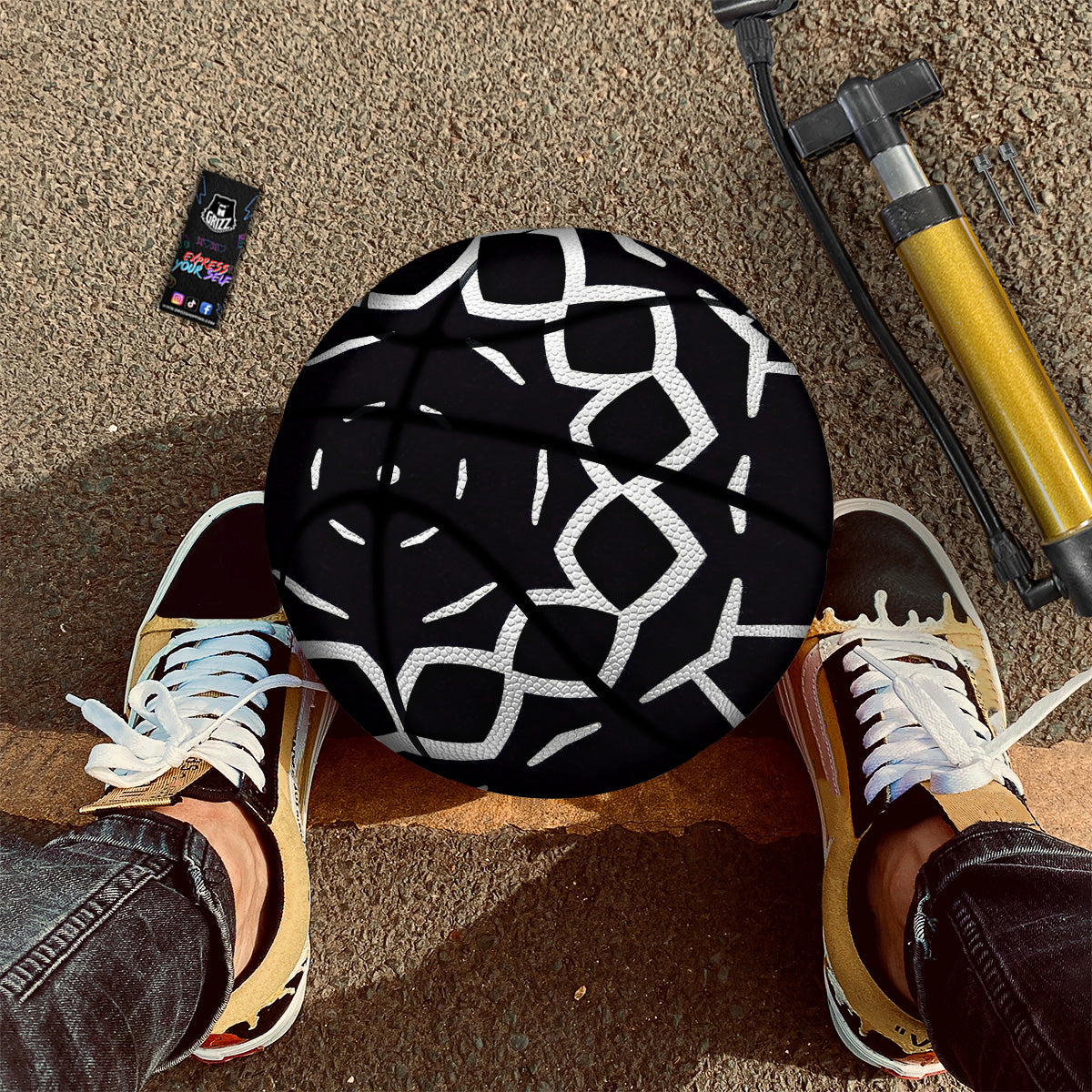 Kaleidoscope Black Print Basketball