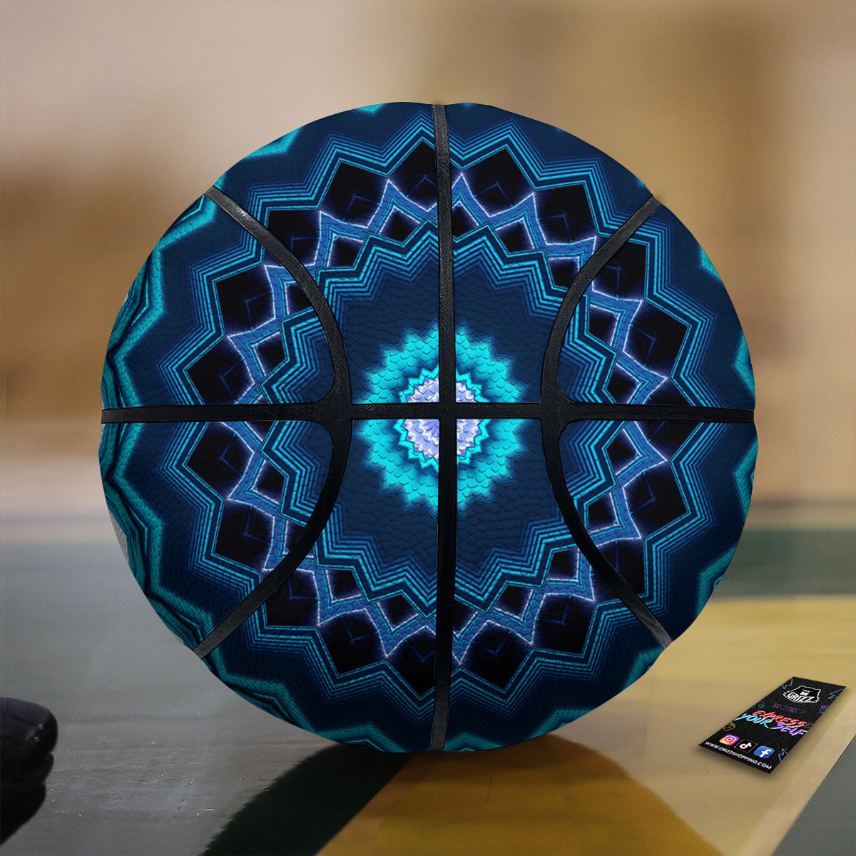 Kaleidoscope Blue Crystal Print Basketball