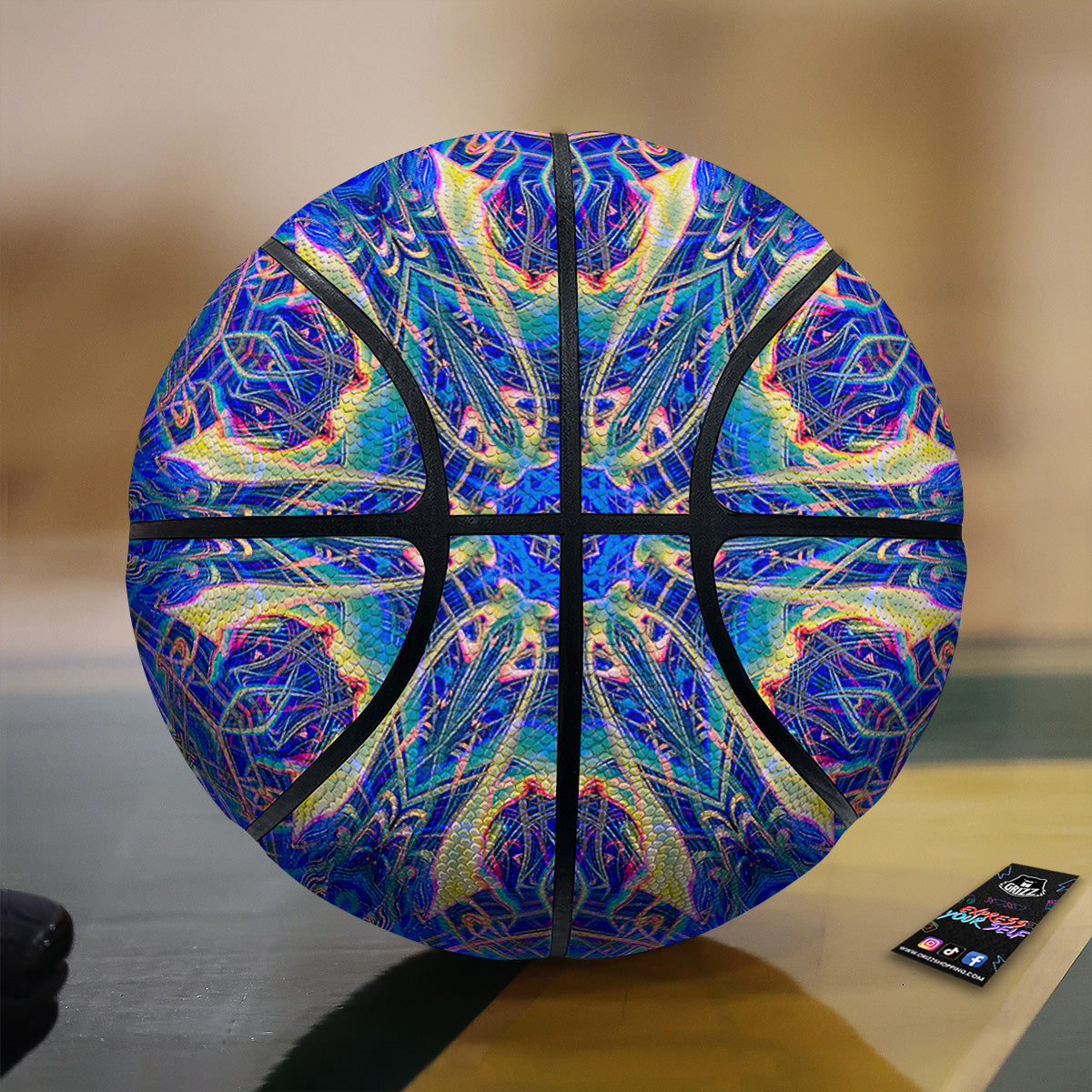 Kaleidoscope Blue Print Basketball