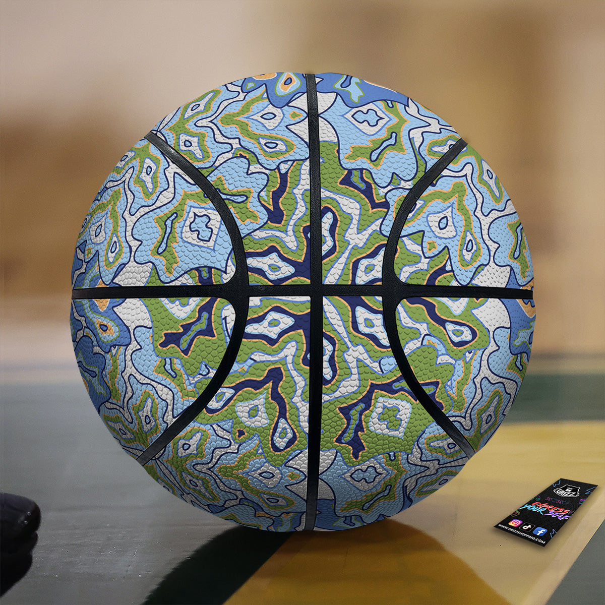 Kaleidoscope Boho Print Basketball