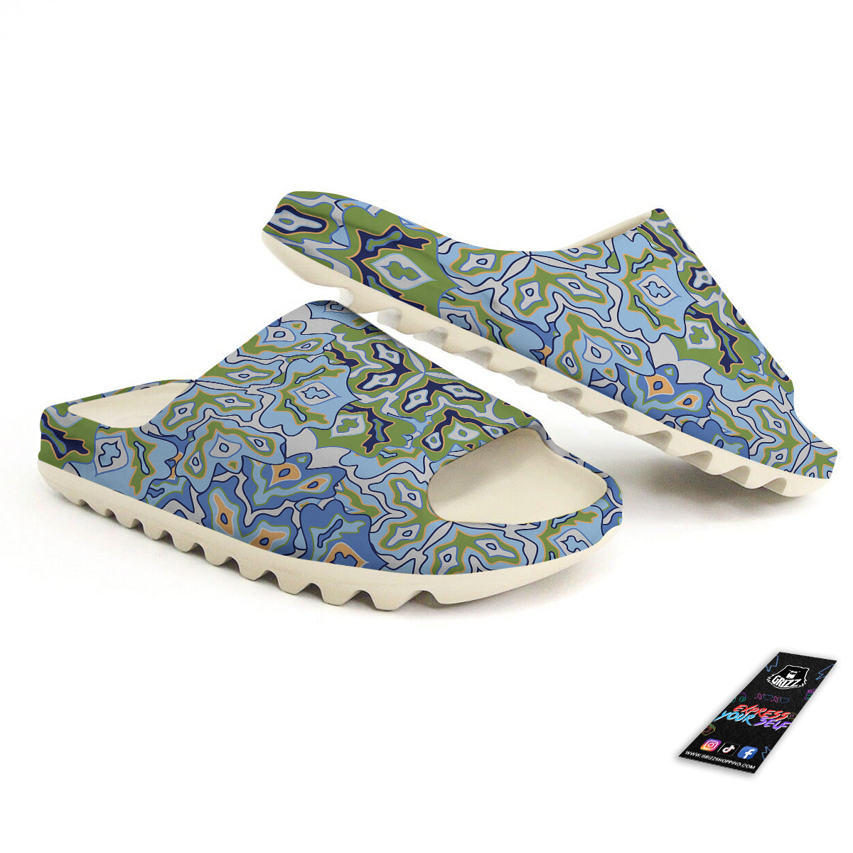 Kaleidoscope Boho Print Sandals-grizzshop