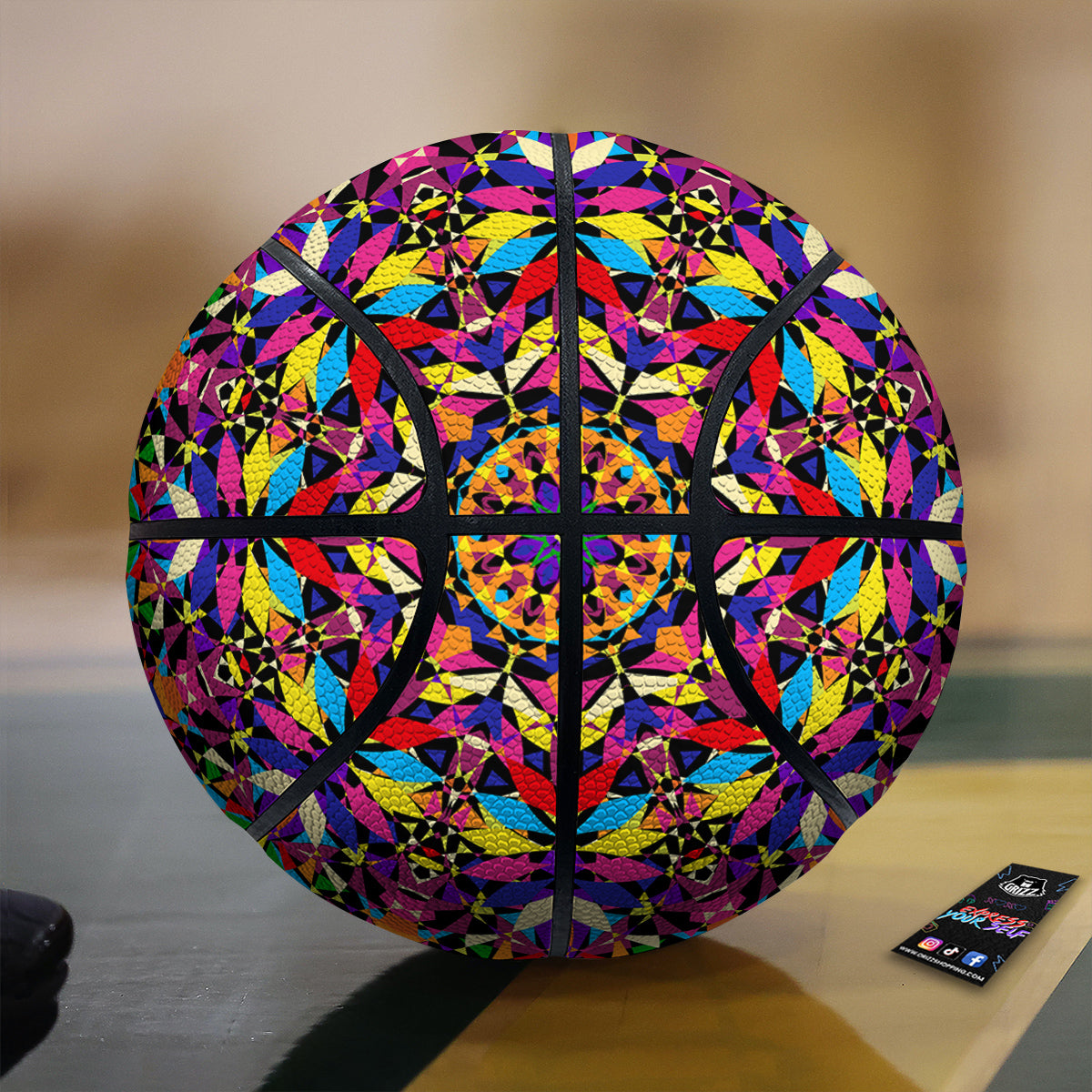 Kaleidoscope Colorful Print Basketball