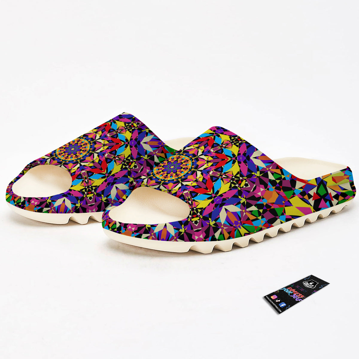 Kaleidoscope Colorful Print Sandals-grizzshop