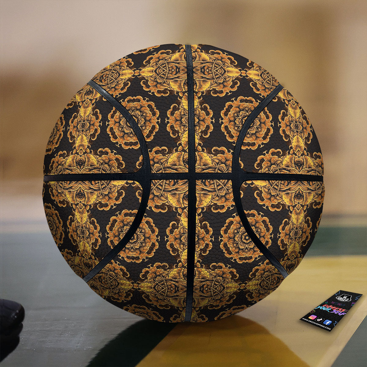 Macaron Yellow And Pink Print Pattern Basketball