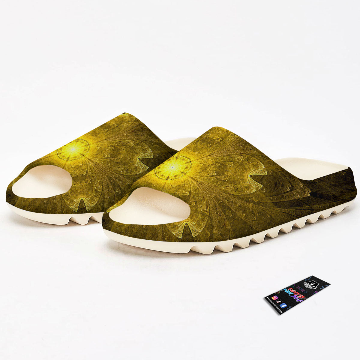 Kaleidoscope Golden Print Sandals-grizzshop