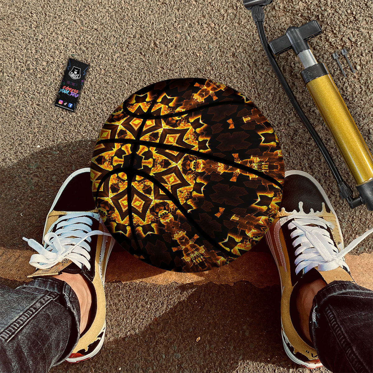Madras Pastel Print Pattern Basketball
