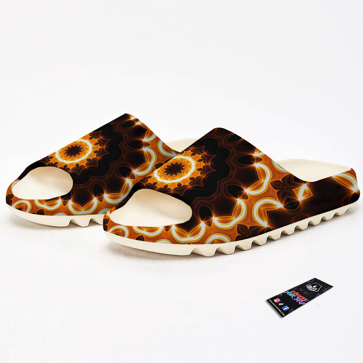 Kaleidoscope Shiny Print Sandals-grizzshop