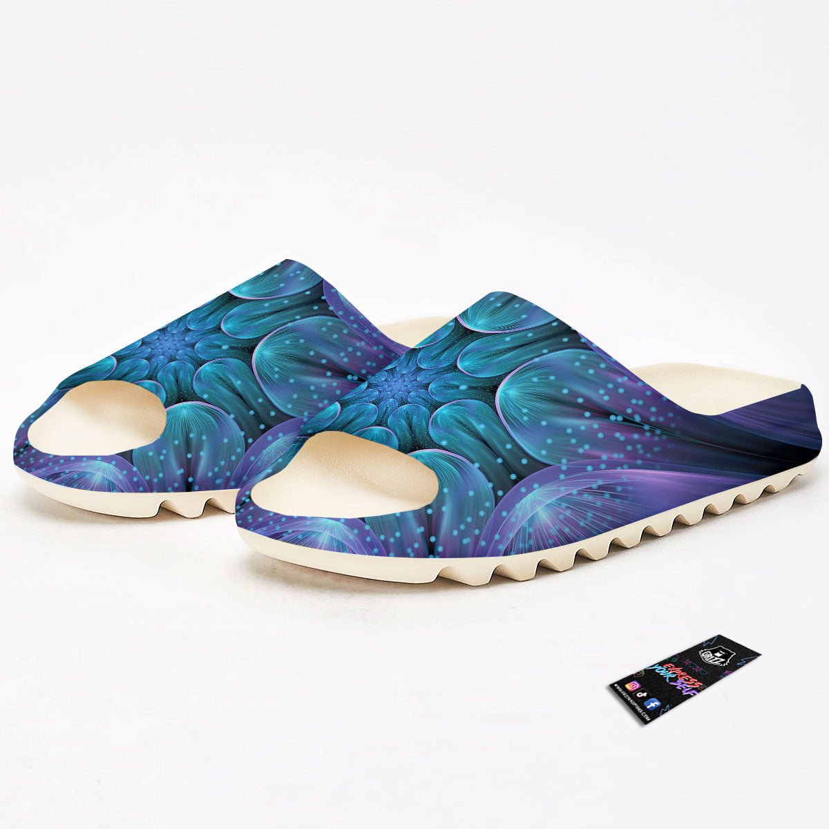 Kaleidoscope Sparkle Print Sandals-grizzshop