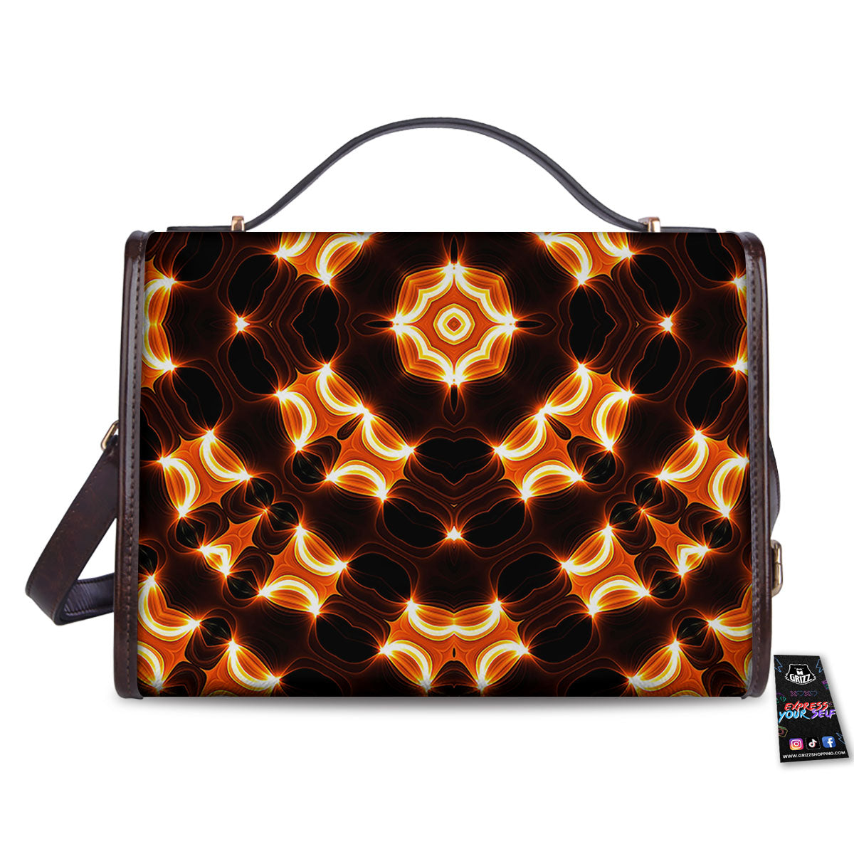 Kaleidoscope Spot Yellow Print Women's Satchel Bag