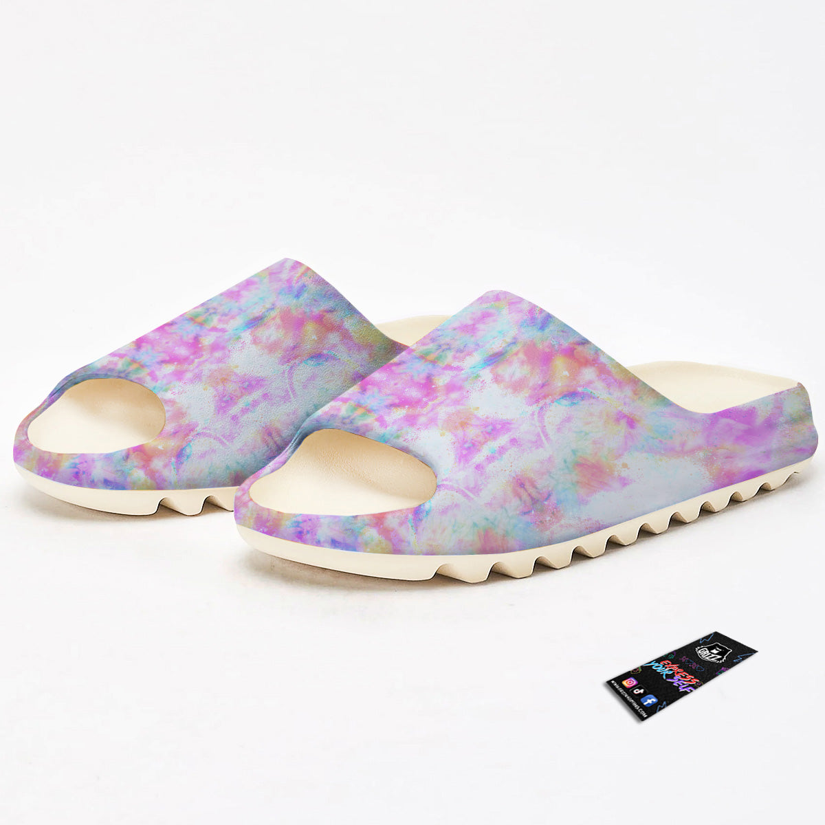 Kaleidoscope Tie Dye Pastel Print Pattern Sandals-grizzshop