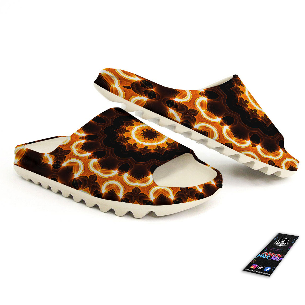 Kaleidoscope Vintage Print Sandals-grizzshop