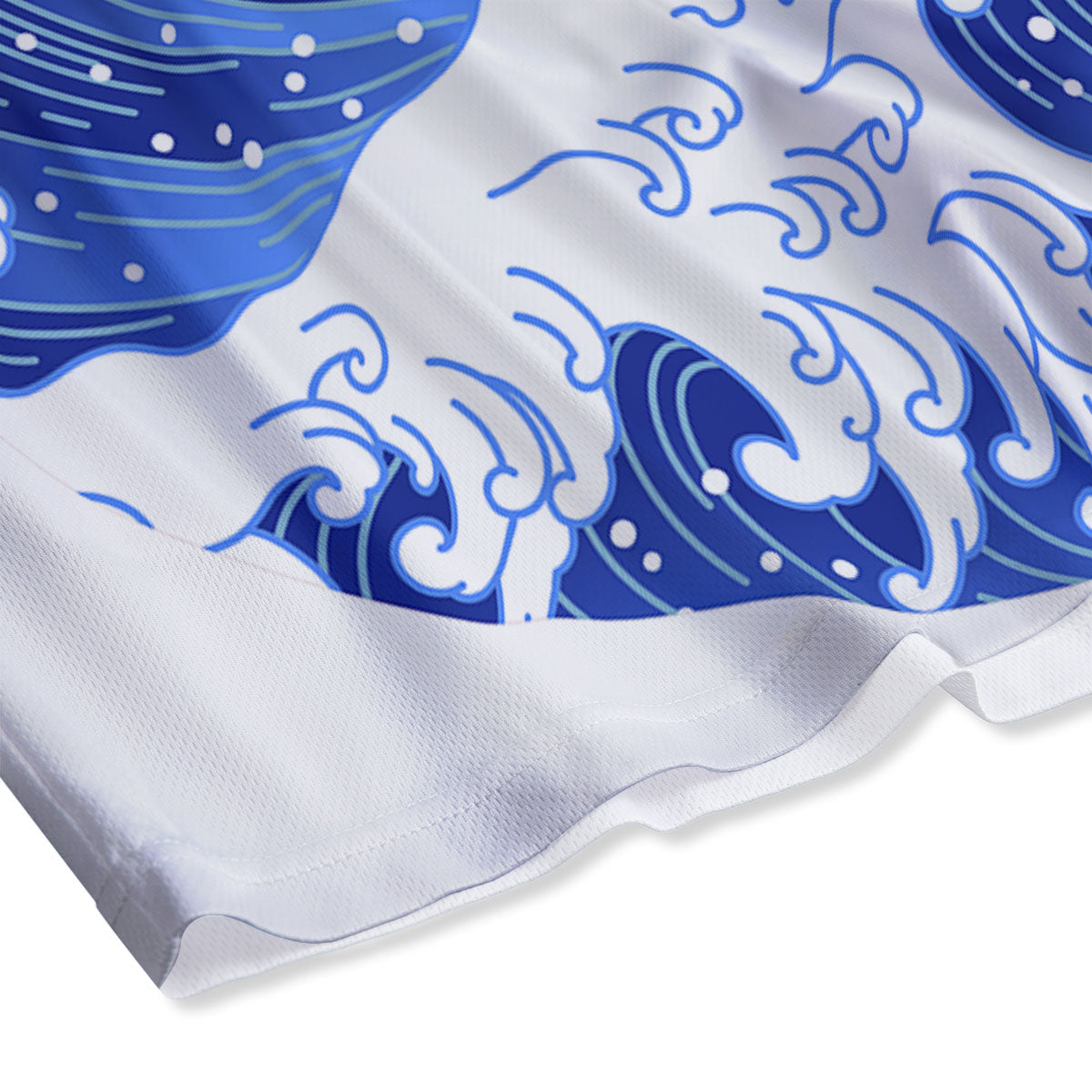 Kanagawa Wave Japanese Print Mesh Shorts