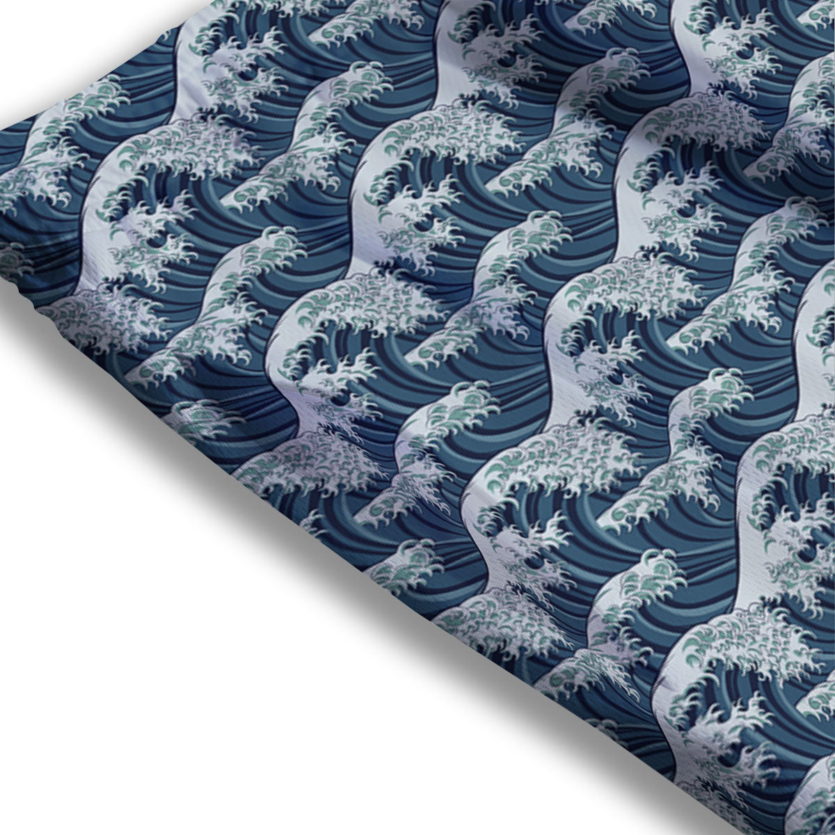 Kanagawa Wave Japanese Print Pattern Mesh Shorts