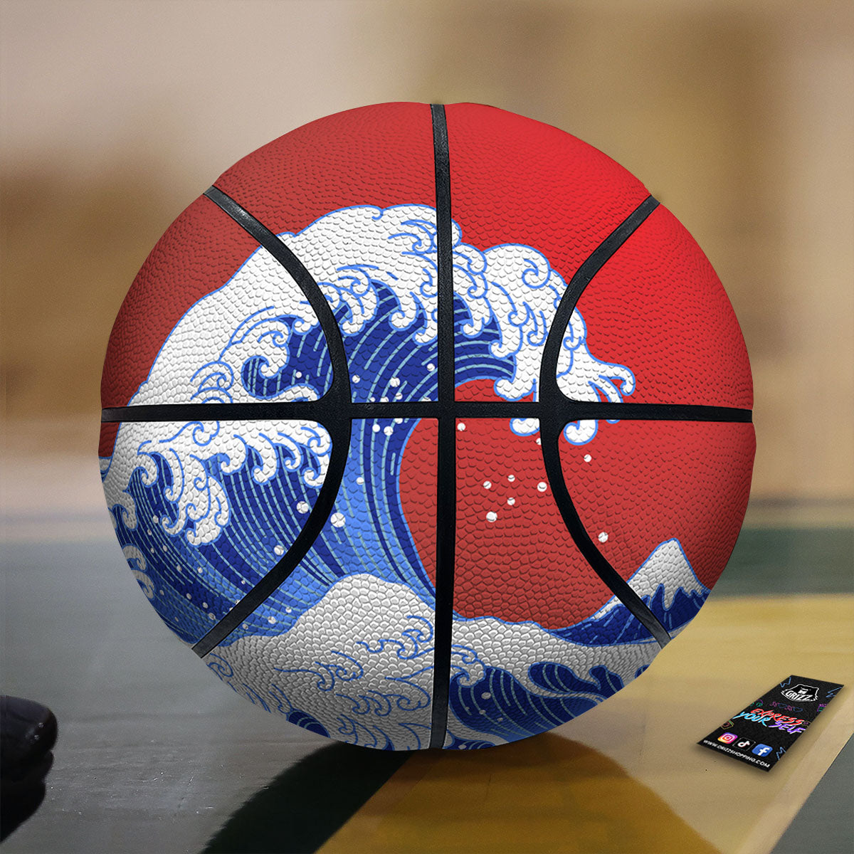 Kanagawa Wave Japanese Print Basketball