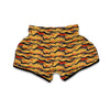 Kangaroo Aboriginal Orange Print Pattern Muay Thai Boxing Shorts-grizzshop