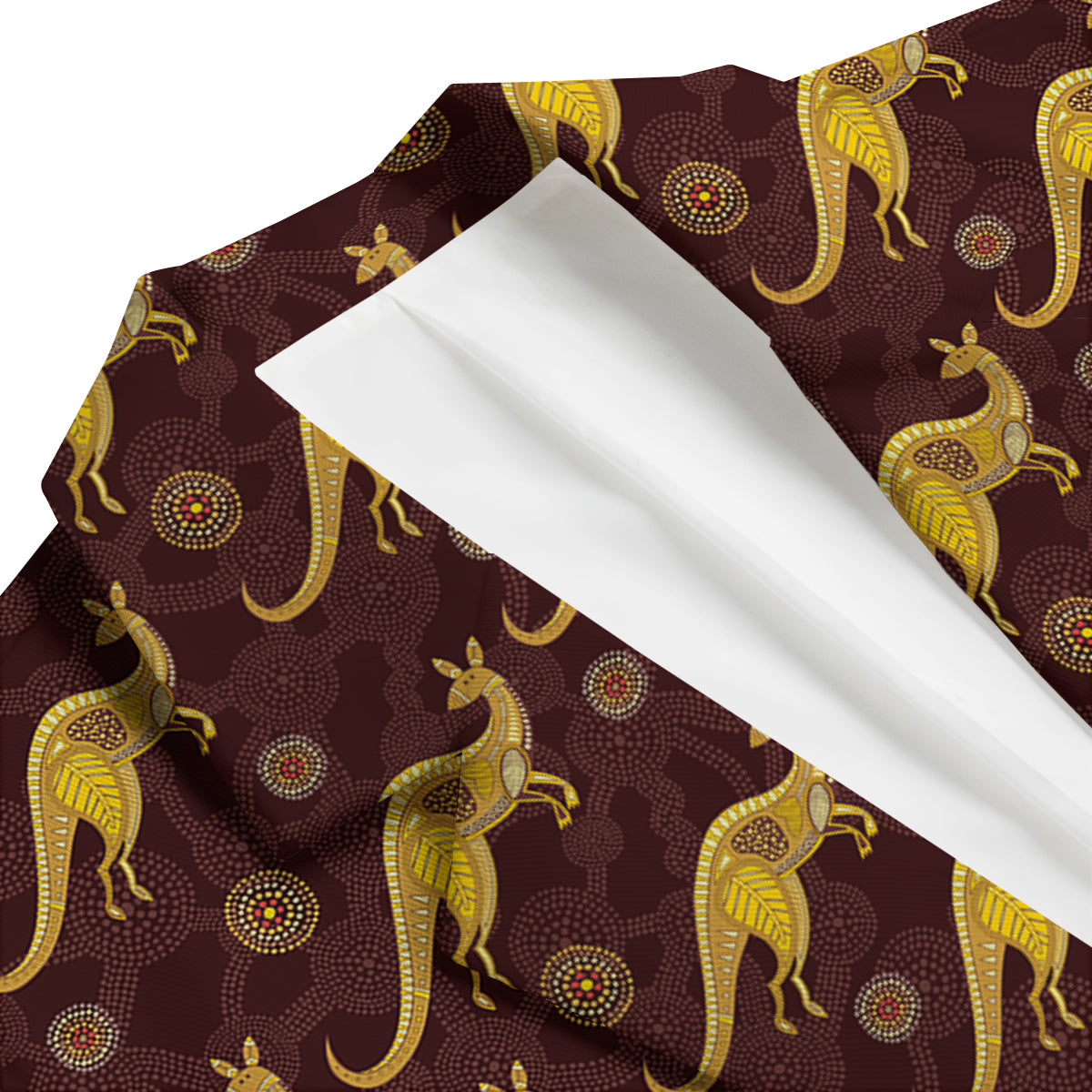 Kangaroo Aboriginal Print Pattern Men's Blazer-grizzshop