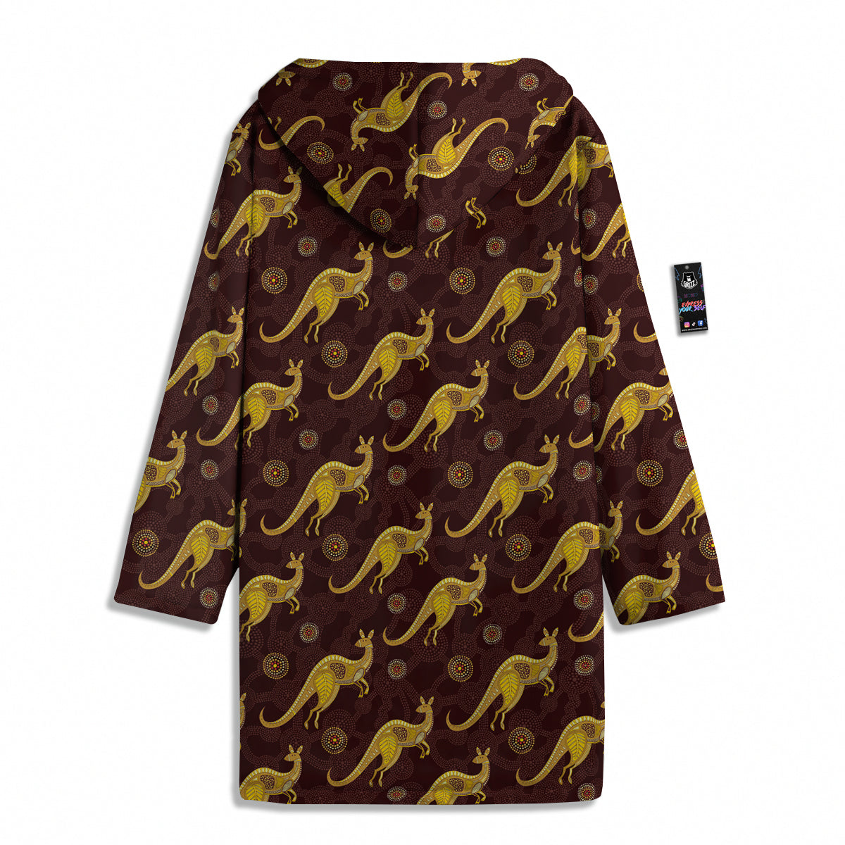 Kangaroo Aboriginal Print Pattern Men's Windbreaker Jacket-grizzshop