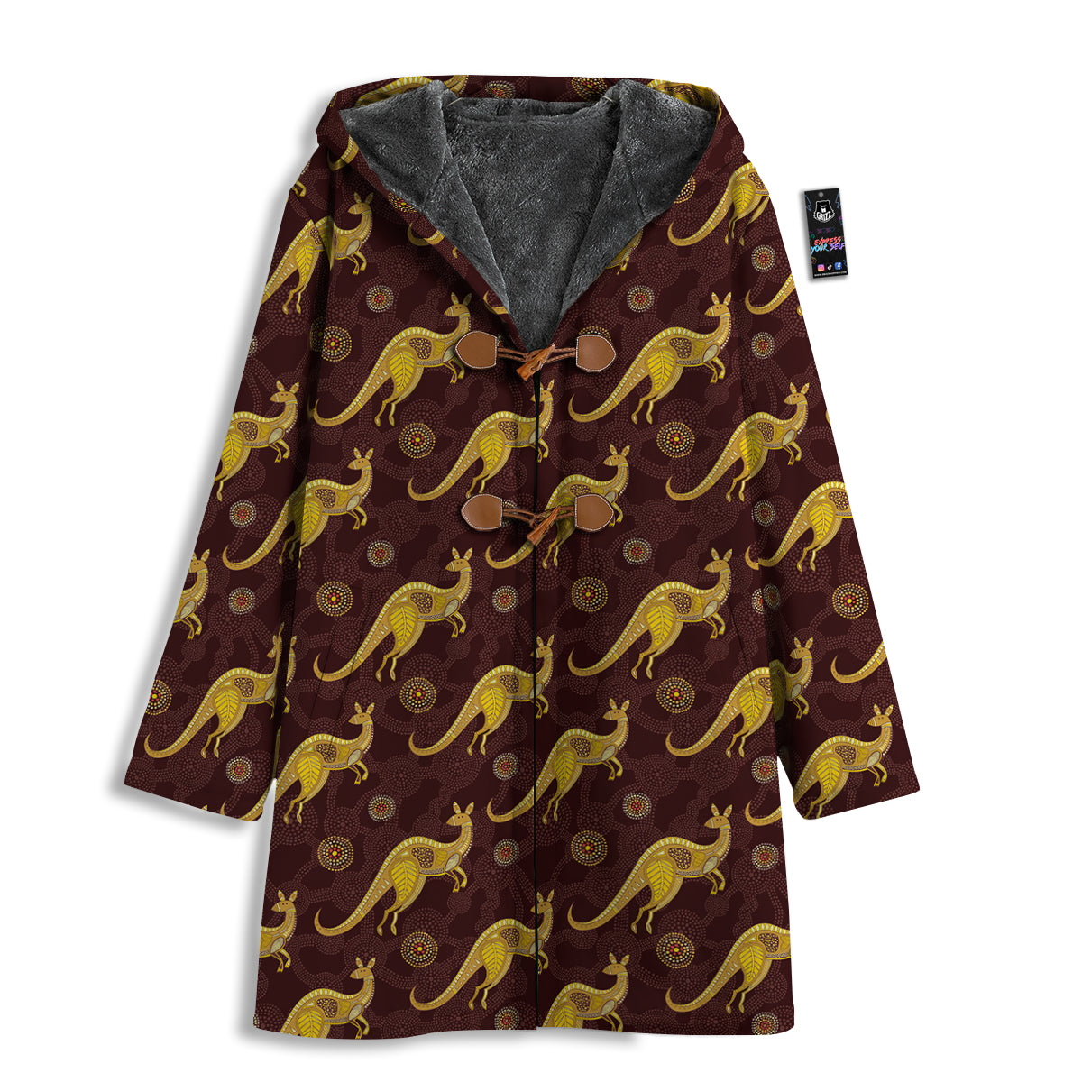 Kangaroo Aboriginal Print Pattern Men's Windbreaker Jacket-grizzshop
