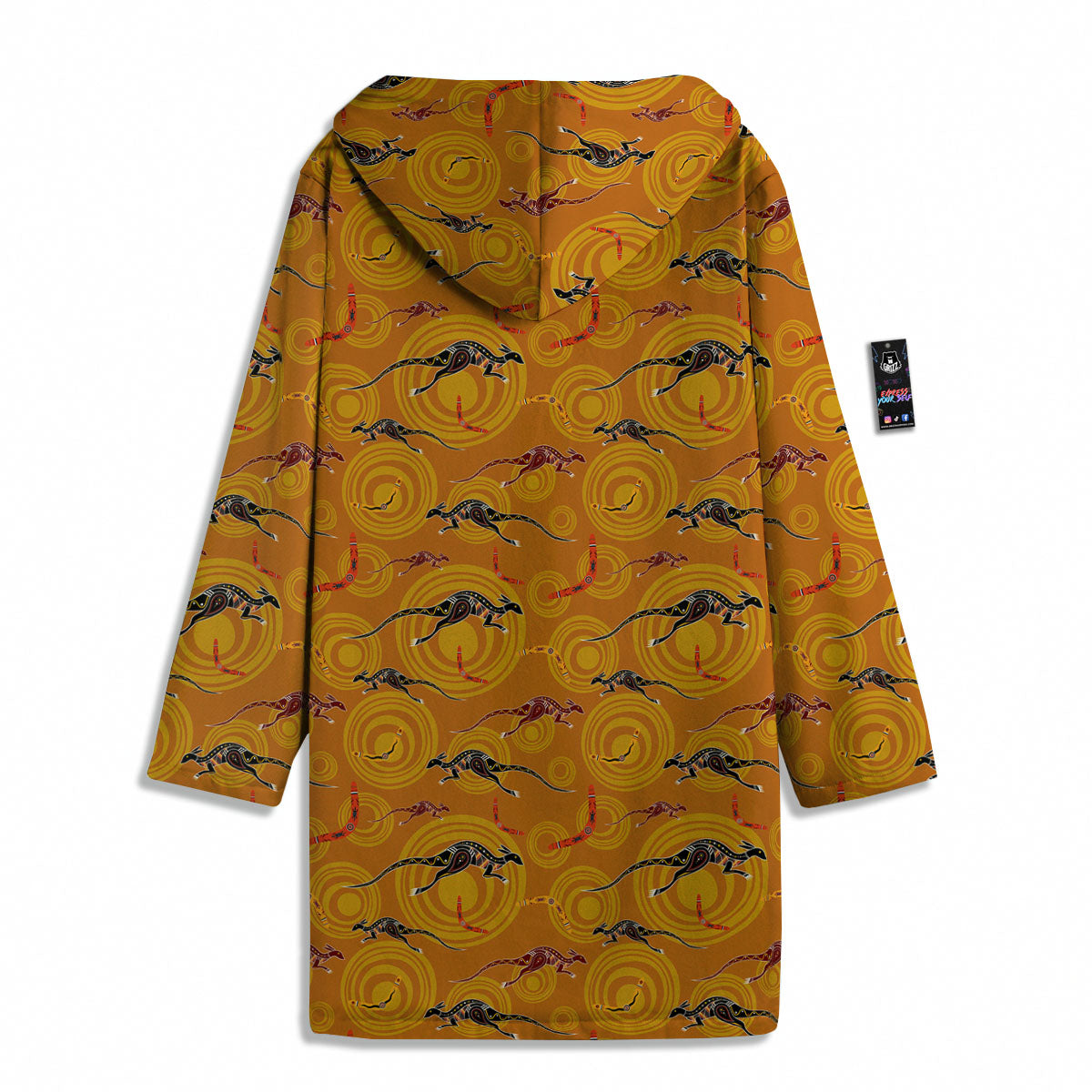Kangaroo And Boomerang Aboriginal Print Men's Windbreaker Jacket-grizzshop