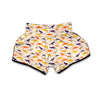 Kangaroo Beige And Colorful Print Pattern Muay Thai Boxing Shorts-grizzshop