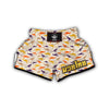 Kangaroo Beige And Colorful Print Pattern Muay Thai Boxing Shorts-grizzshop