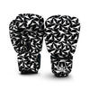 Kangaroo Black And White Print Pattern Boxing Gloves-grizzshop