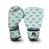 Kangaroo Blue And White Dot Print Pattern Boxing Gloves-grizzshop