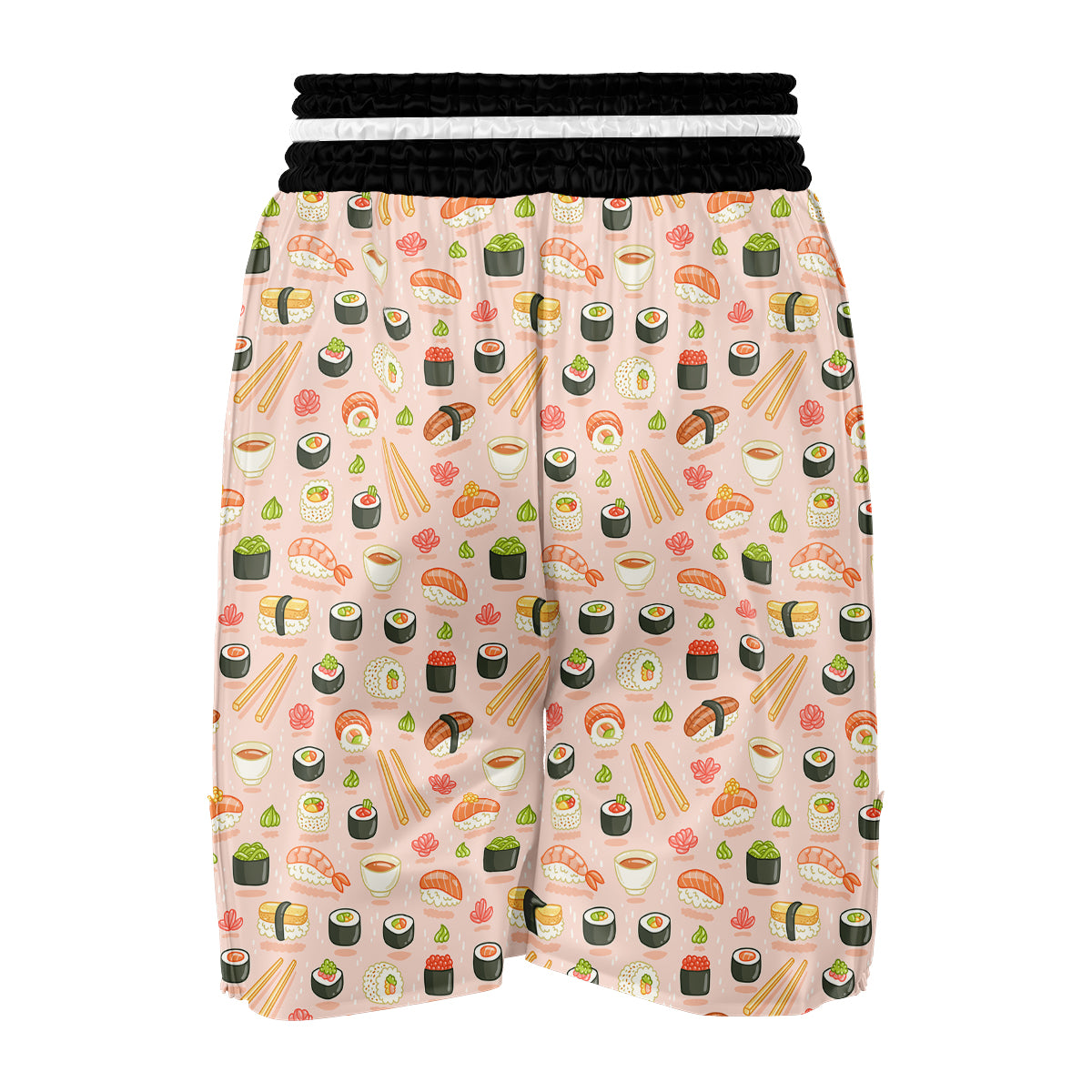 Kawaii Sushi Pattern Print Boxing Shorts-grizzshop