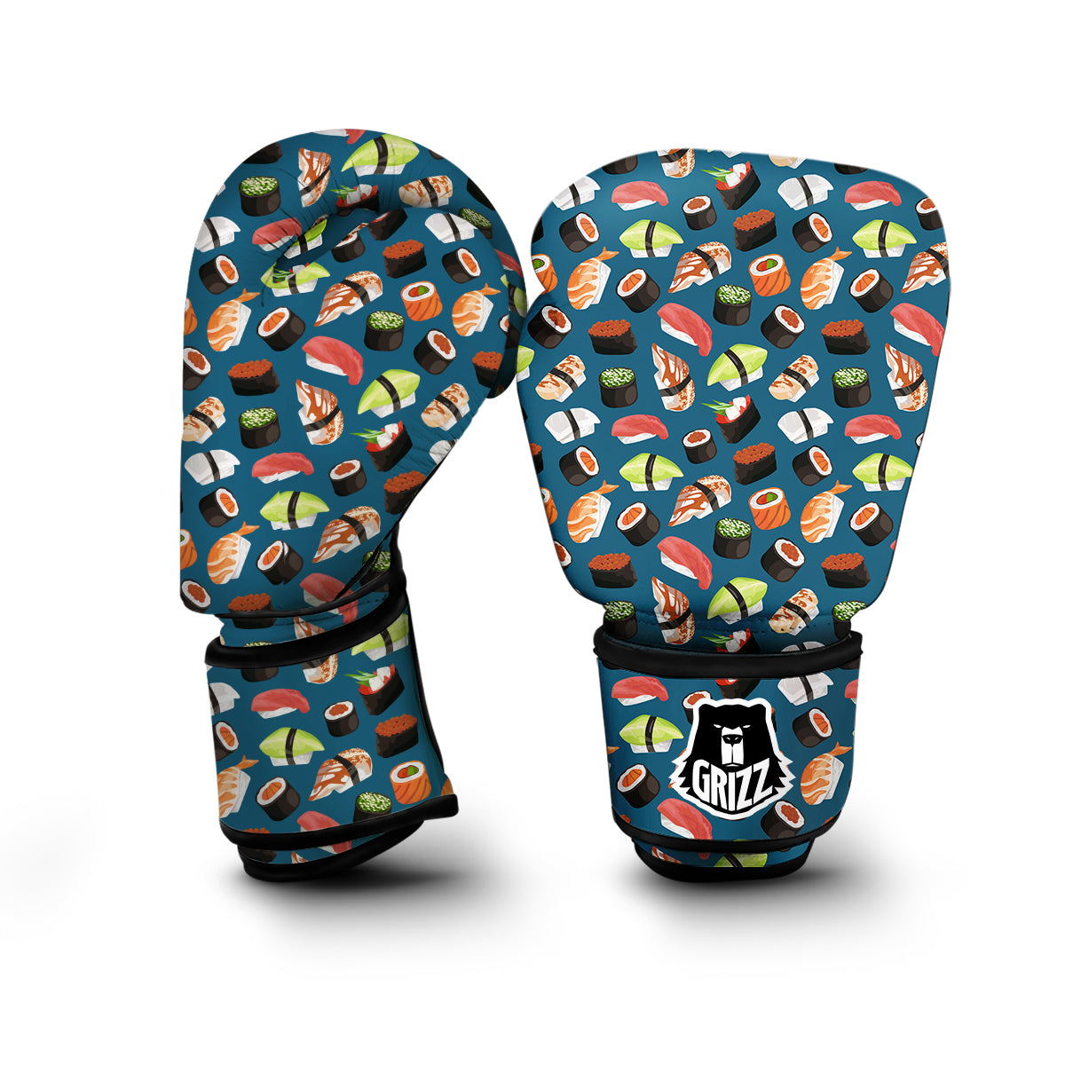 Kawaii Sushi Print Pattern Boxing Gloves-grizzshop