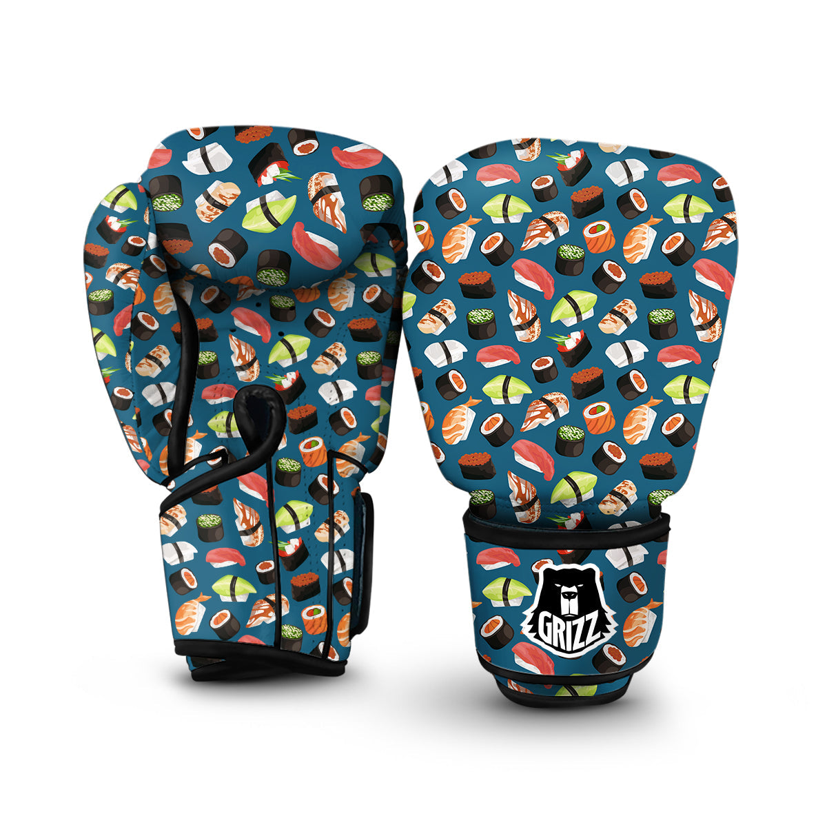 Kawaii Sushi Print Pattern Boxing Gloves-grizzshop