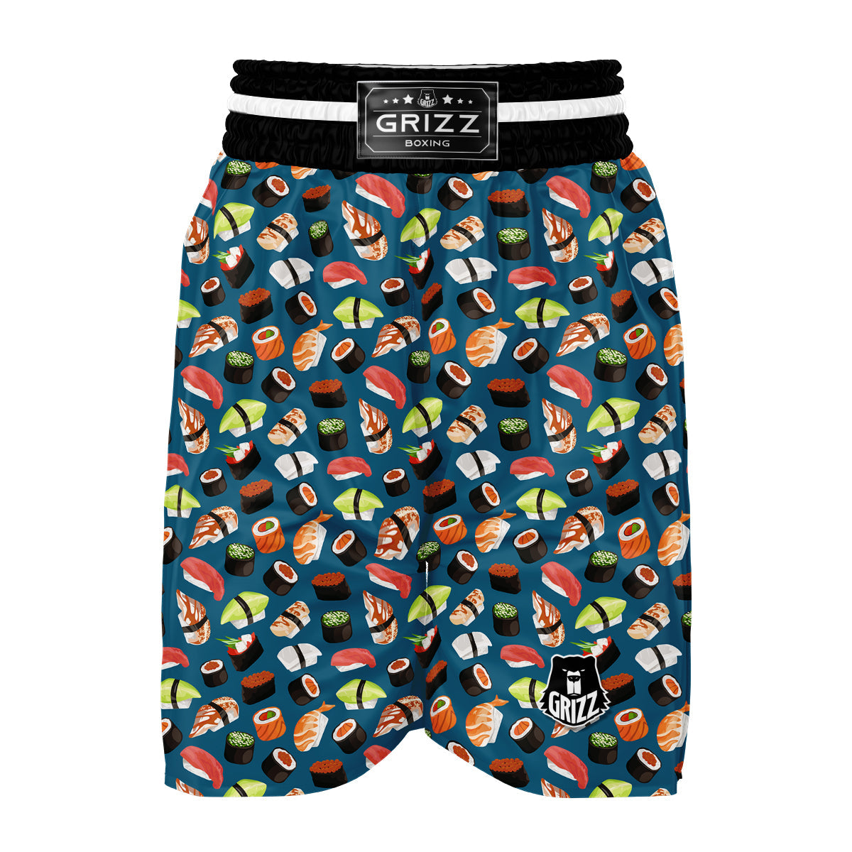 Kawaii Sushi Print Pattern Boxing Shorts-grizzshop