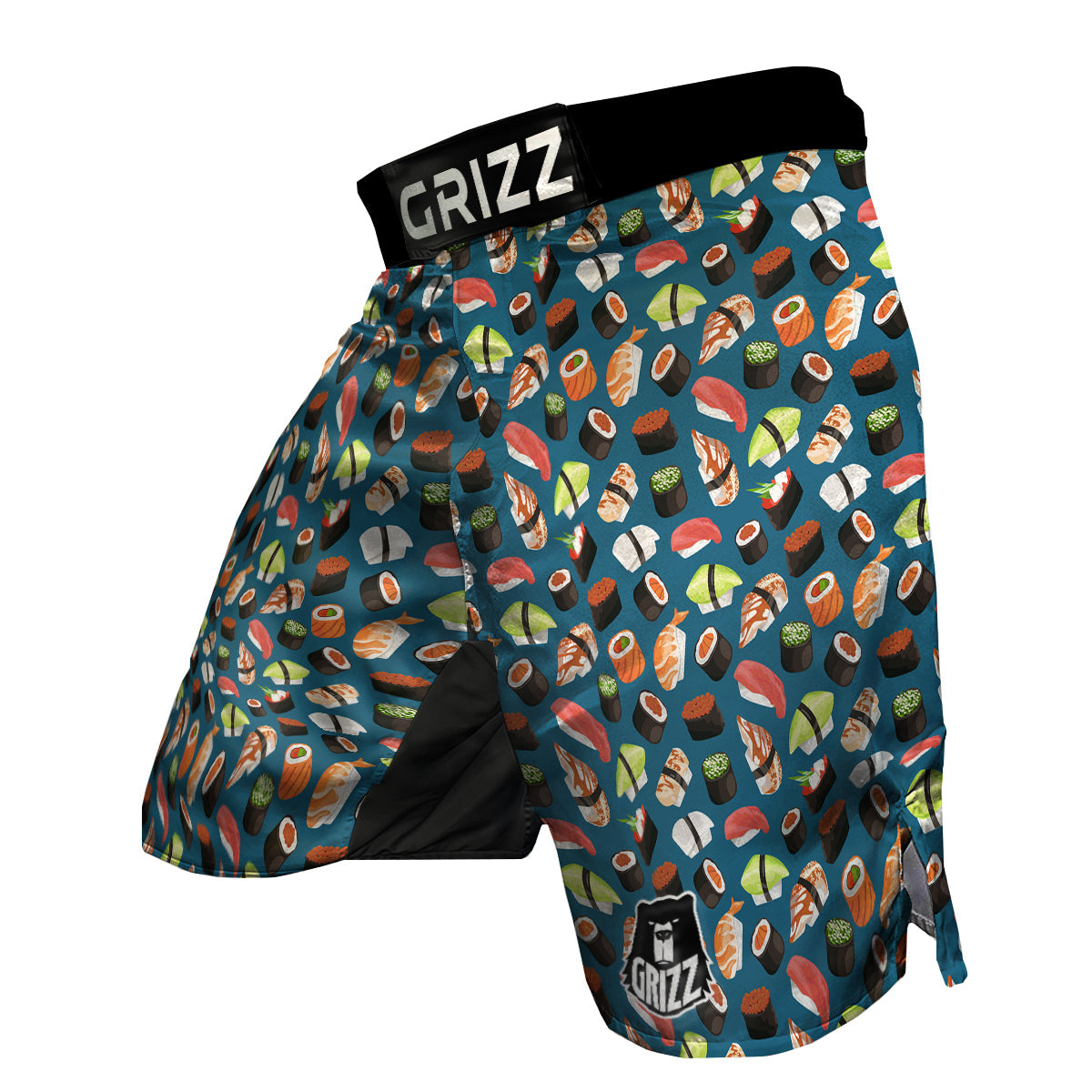 Kawaii Sushi Print Pattern MMA Shorts-grizzshop