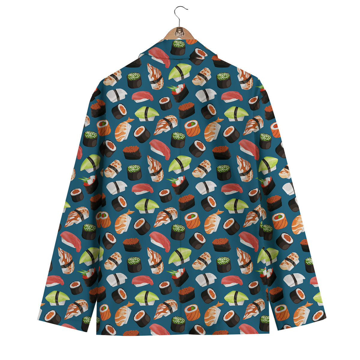 Kawaii Sushi Print Pattern Men's Blazer-grizzshop