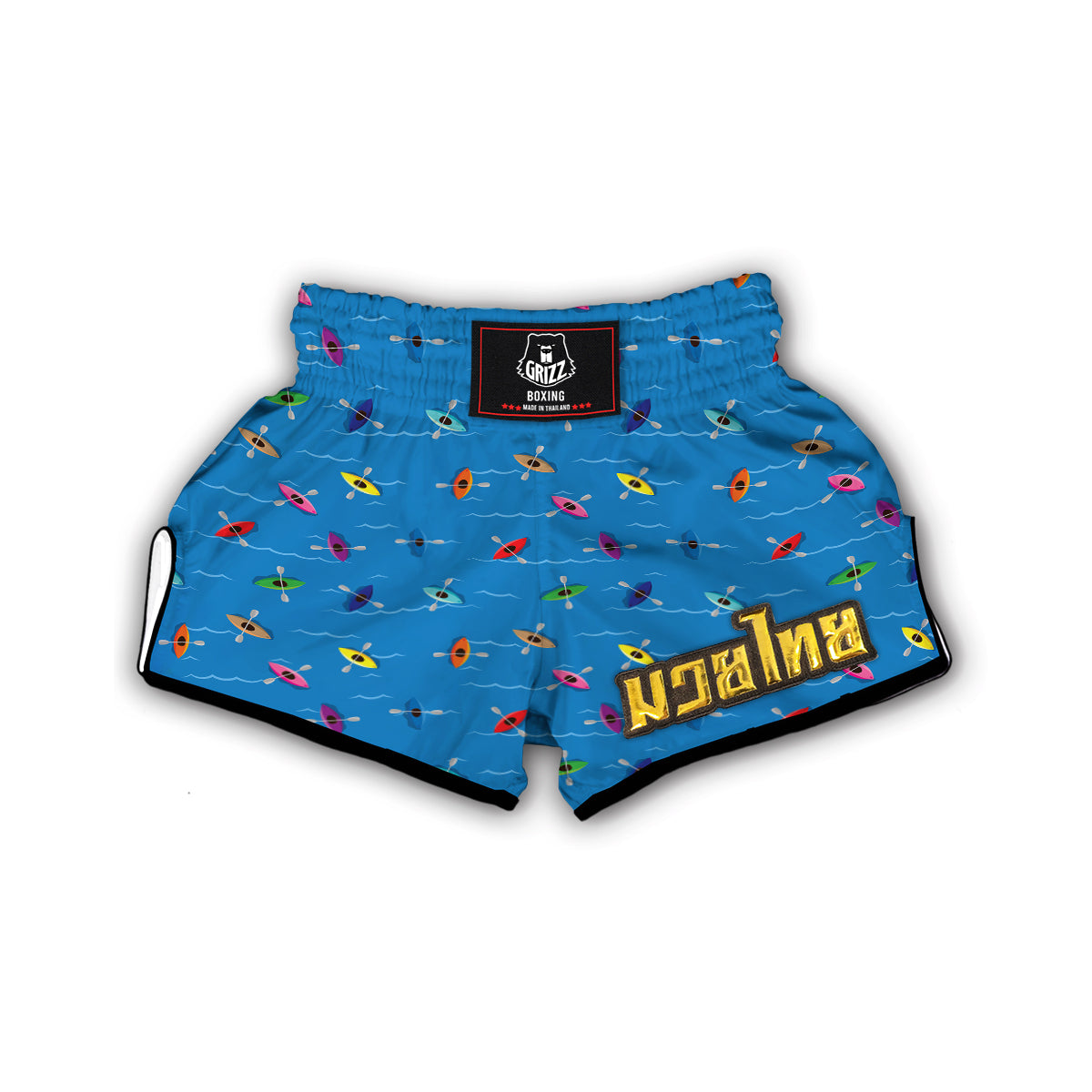 Kayak Colorful Print Pattern Muay Thai Boxing Shorts-grizzshop