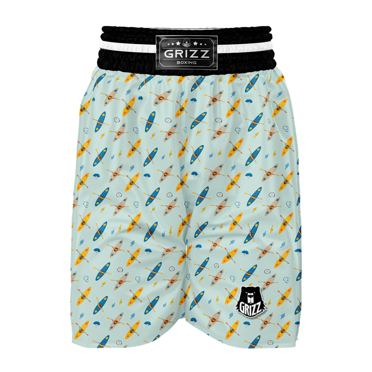 Kayak Sport Print Pattern Boxing Shorts-grizzshop