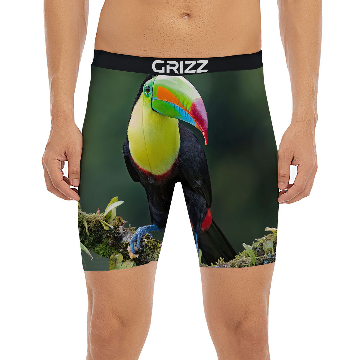 Keel-Billed Toucan Print Boxer Briefs-grizzshop