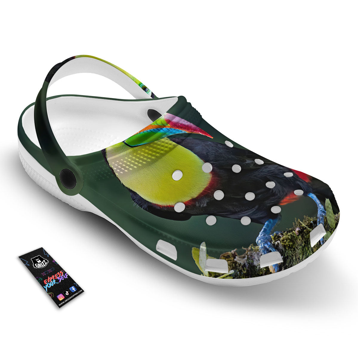 Keel-Billed Toucan Print Clog-grizzshop