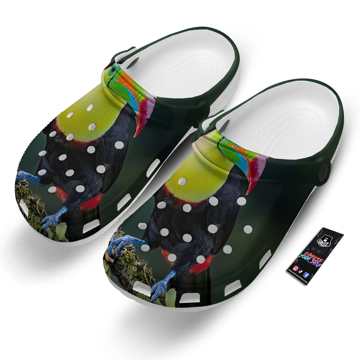 Keel-Billed Toucan Print Clog-grizzshop