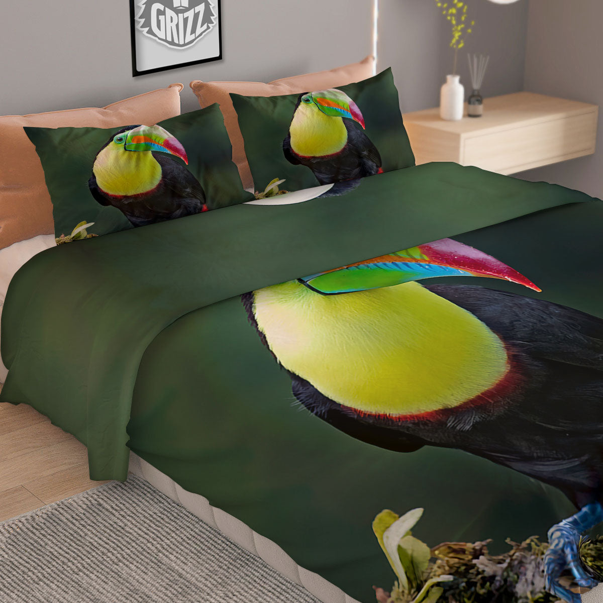 Keel-Billed Toucan Print Duvet Cover Bedding Set