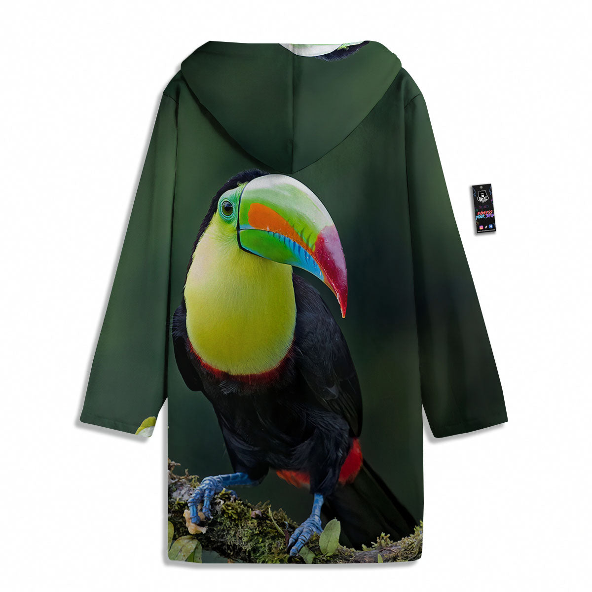 Keel-Billed Toucan Print Men's Windbreaker Jacket-grizzshop