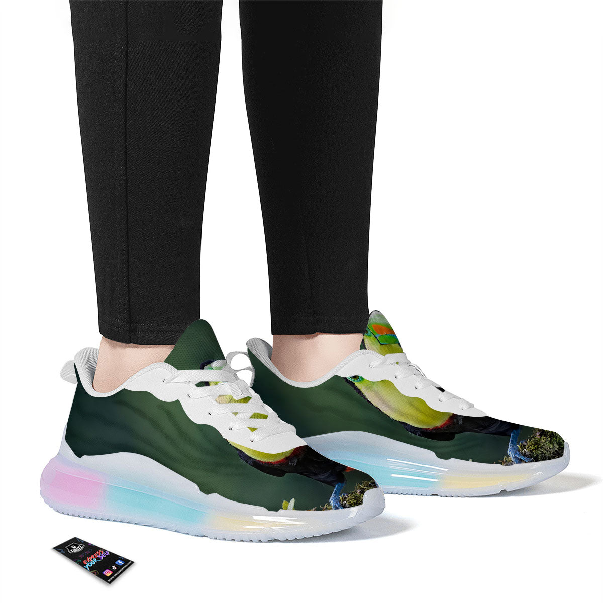 Keel-Billed Toucan Print Running Sneakers-grizzshop