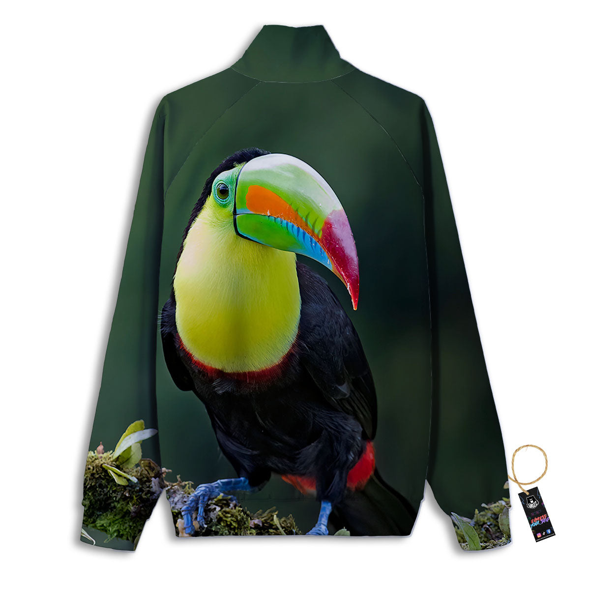 Keel-Billed Toucan Print Track Jacket-grizzshop
