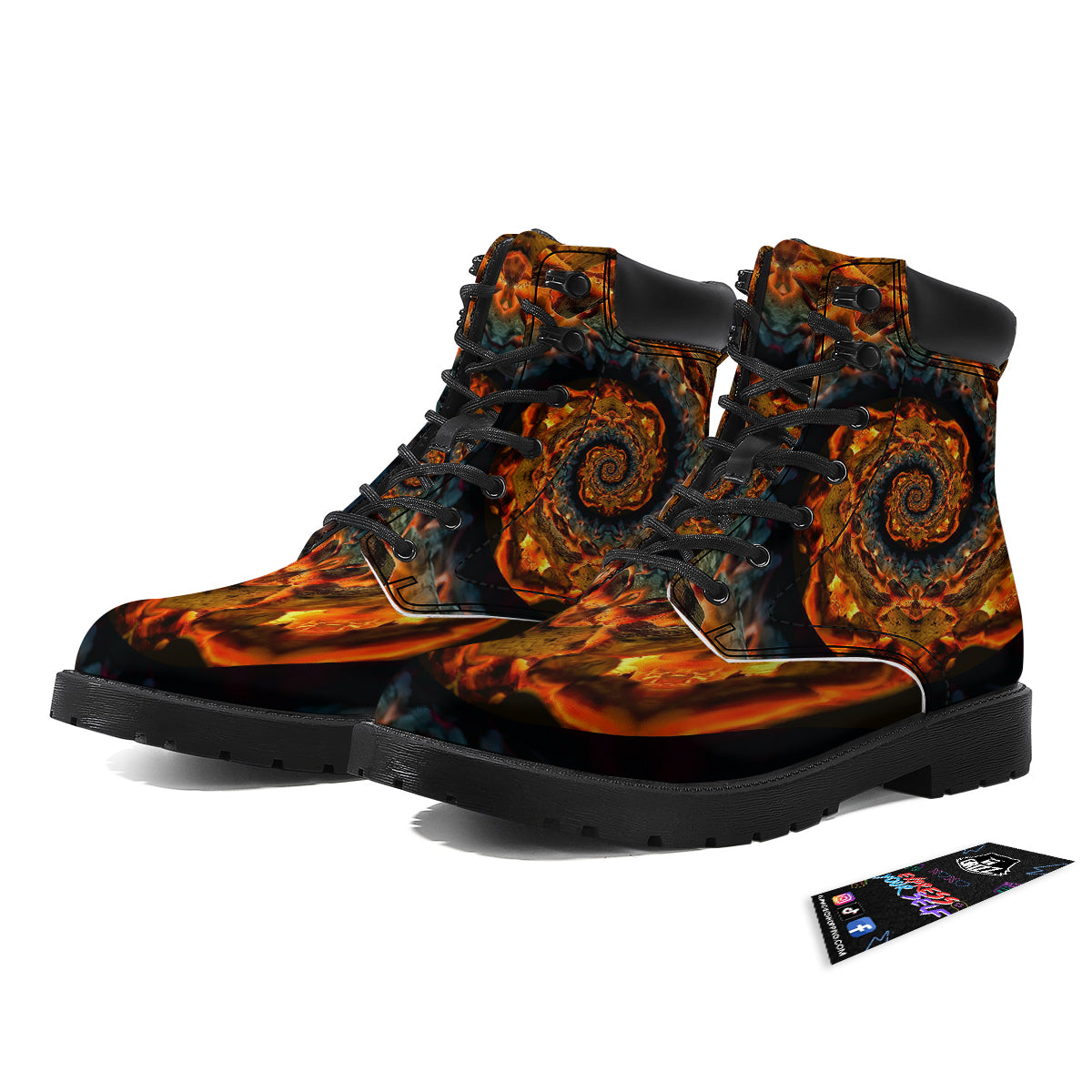 Keleidoscope Lava Texture Print Boots-grizzshop