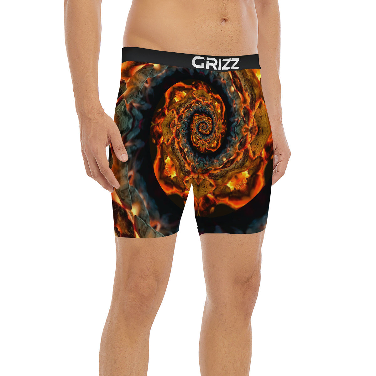 Keleidoscope Lava Texture Print Boxer Briefs-grizzshop