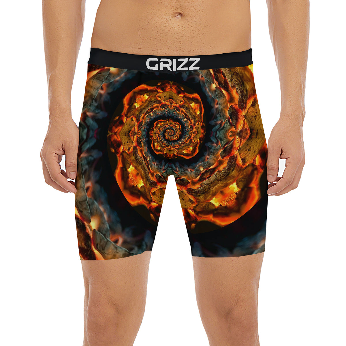 Keleidoscope Lava Texture Print Boxer Briefs-grizzshop