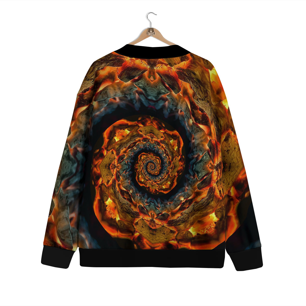 Keleidoscope Lava Texture Print Cardigan-grizzshop