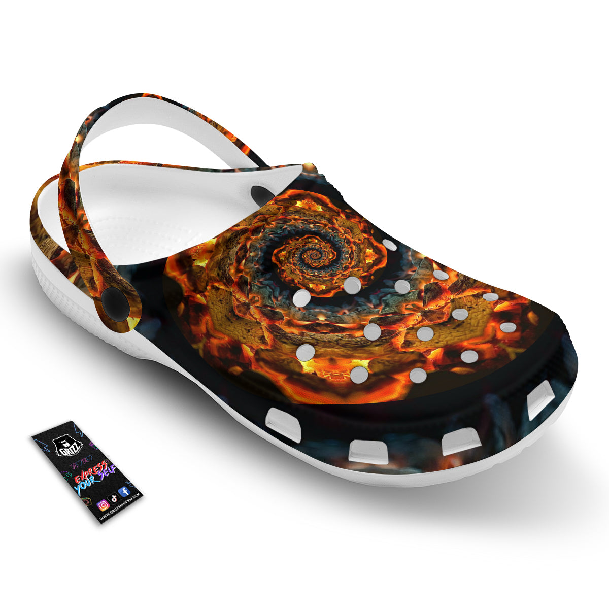 Keleidoscope Lava Texture Print Clog-grizzshop